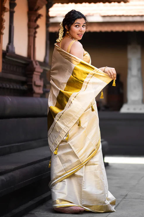 Super Selling Kerala Kasavu Saree For You