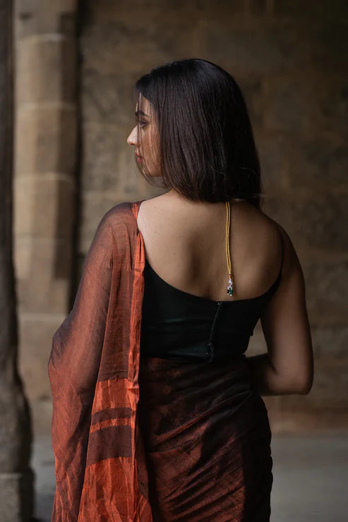 Tanabana Designer Tissue Silk Saree beauty Look